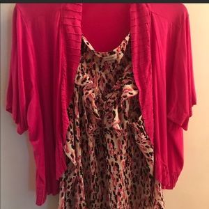 Summer Blouse with Hot Pink Shrug